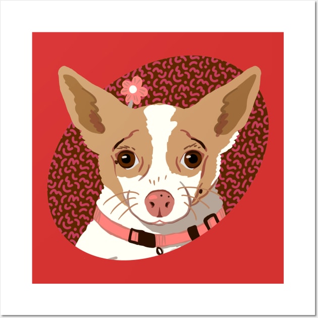 Tan and White Chihuahua Wall Art by Annelie